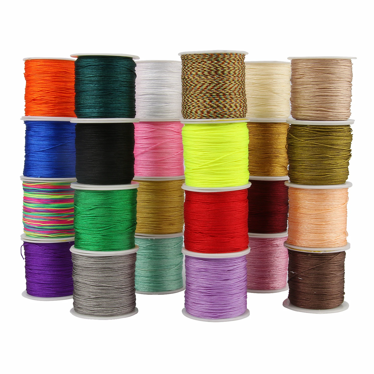 0.8mm Nylon Cord Thread Chinese Knot Macrame Cord Bracelet Braided String DIY Tassels Beading String Christmas Tree Ornament