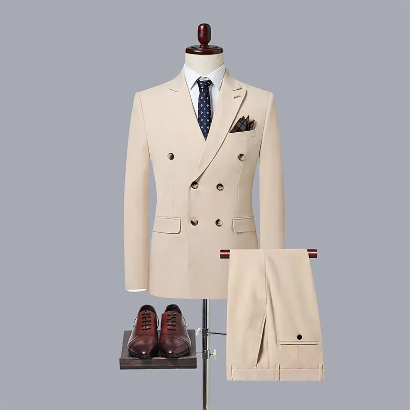 Classy Wedding Suits Mannen Slim Fit Bruidegom Drie Stukken Bruidsjonkers Pak Mannelijke Goedkope Formele Zakelijke Jas Vest Broek Drop Ship