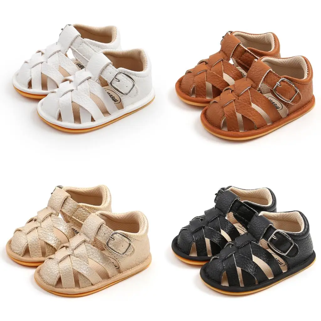 Summer Baby Boy Girl Sandals PU Leather Infant Kids Flat Sandals Girls Sandals Hollow out Baby Sandals