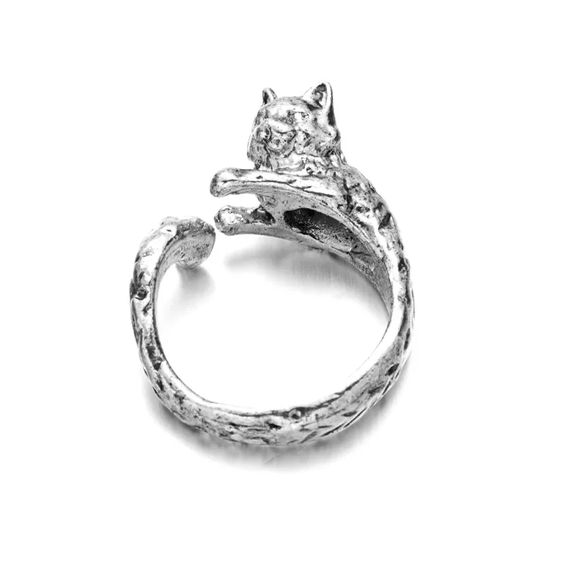 Vintage Chic Katzen-Tier-Knöchelringe für Frauen, Charmante Gothic Punk Frosch-, Hasen-, Oktopus-Offene Fingerringe, Modeschmuck – Detail 20