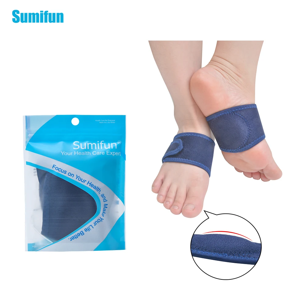 2Pcs Flat Orthotic Plantar Fasciitis Arch Support Gel Cushions Pad Heel Wrap Care Insoles Flat Foot Correction Z57501