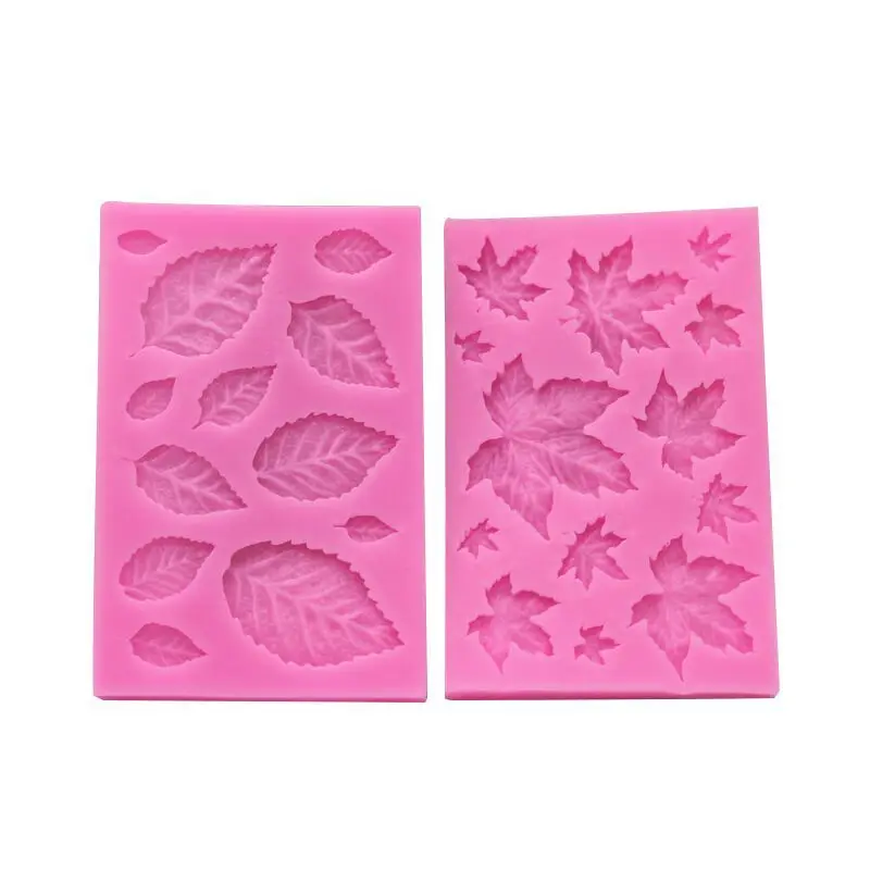 Leaf Silicone Mold 3D Leaves Fondant Mold Cake Decorating Tools Candy Clay Chocolate Gumpaste Mould Cupcake Baking Molds