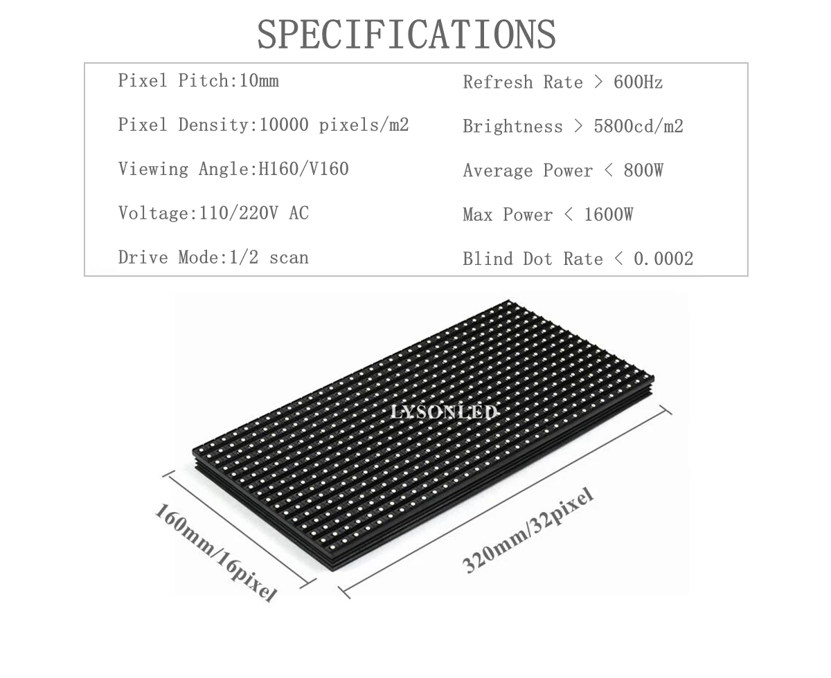 Korting Outdoor 1/2 Scan P10 Smd 3-In-1 Full Color Video Led Module Hoge Helderheid