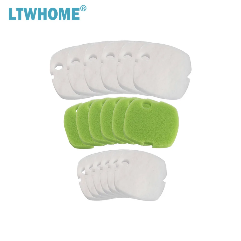 LTWHOME Replacement Coarse and Fine Filter Pads Sets Fit for Sunsun HW-302/505A Canister