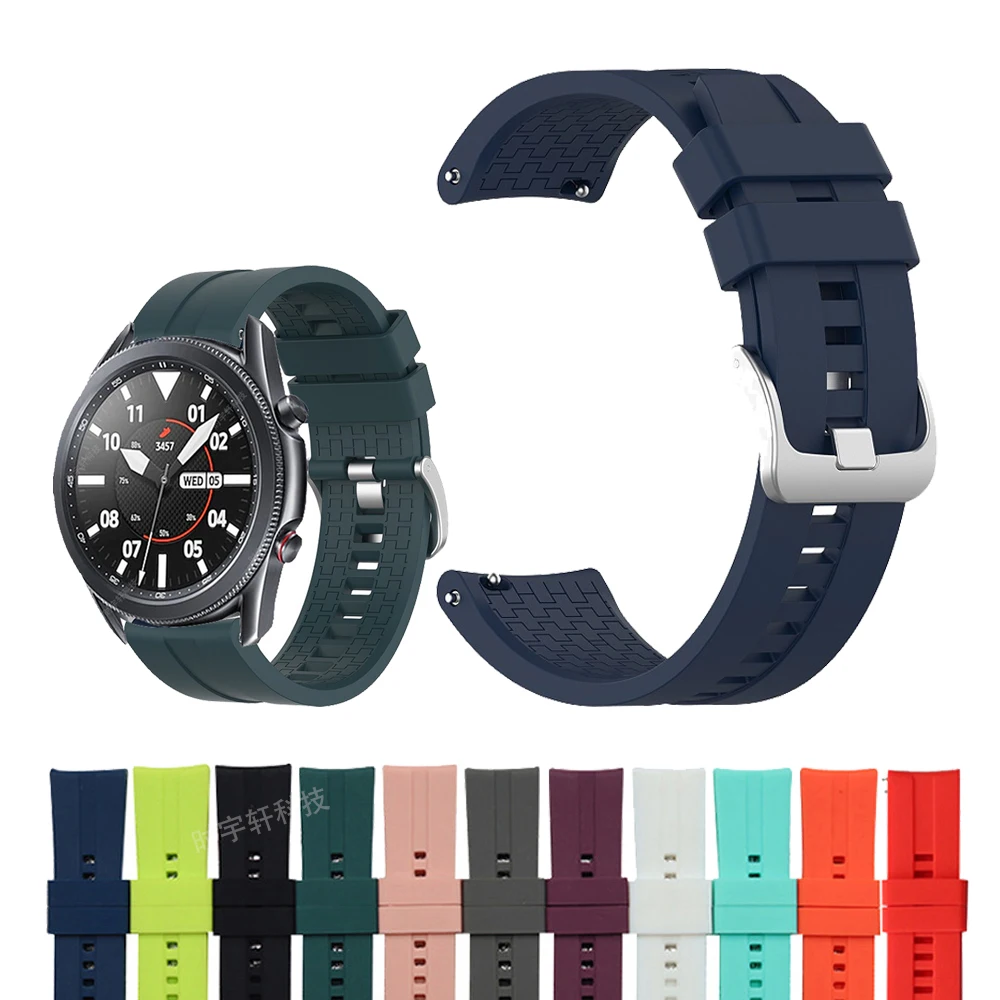 Silicone Wristband Strap For Samsung Galaxy Watch 3 45mm SM-R840 Band Watchband for Samsung Watch 46mm SM-R800 Bracelet