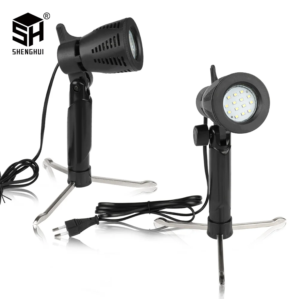 2pcs Mini table Photography LED Continuous Light Lamp Portable Cold Warm Lighting 3800-5500K For Photographic Photo Video Studio