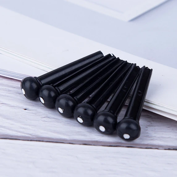 6pcs/lot 6 String Guitar Bridge Pins Plastic Bridge Pins Stringed Instruments Folk Acoustic Classic Guitar Accessories