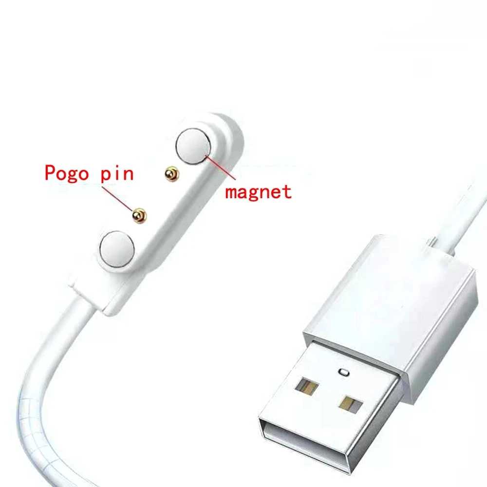 

10pcs Universal Smart Watch Magnetic Charging Cable USB spacing4.0Male to 2Pin Magnetic Suction charge connector for Smart Watch