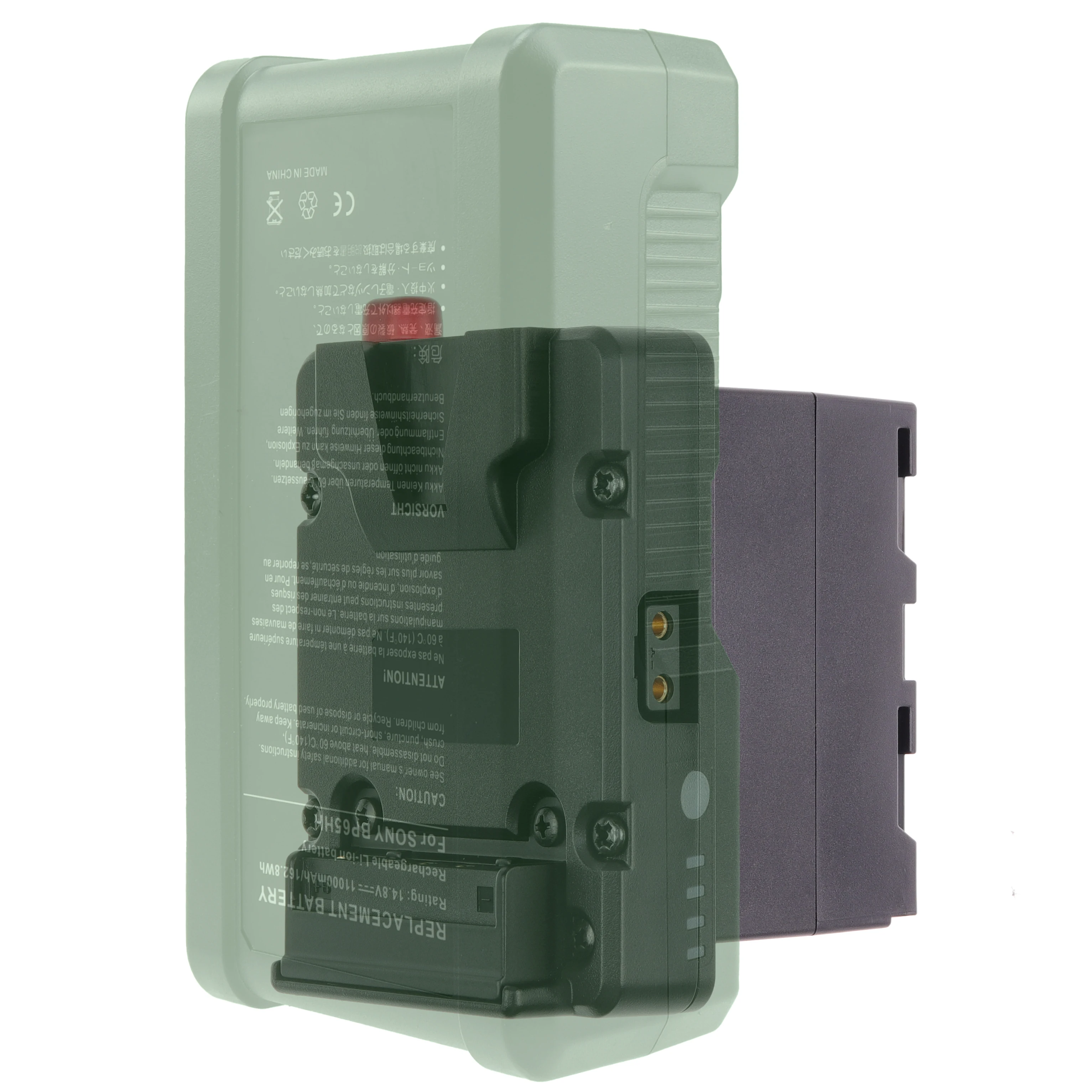 FOTGA Mini Nano v-lock piastra di montaggio adattatore per NP-F970 alimentazione a batteria per Monitor trasmissione Z CAM E2 S6/F6 Camera