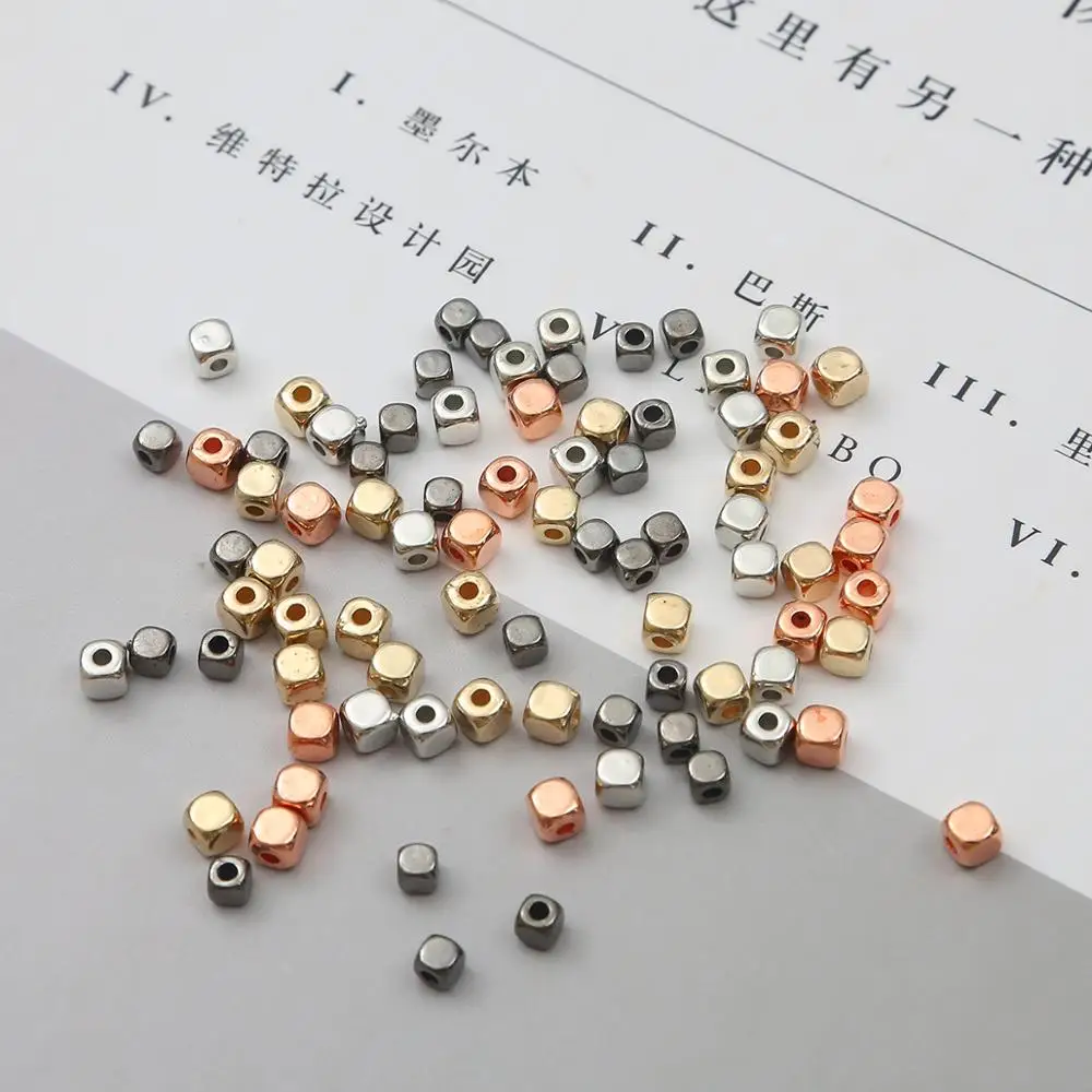 200-600pcs 3/4mm CCB Plastic Beads Square Seed Beads Bulk Loose Spacer Beads For Jewelry Making DIY Earrings Bracelet Necklace