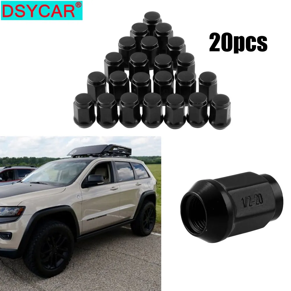 

DSYCAR 20Pcs Auto Wheel Hub Screw Cap Metal Fastener Clips Car Nuts Wheel Nut Hub Car-styling Car Caps for Jeep Grand Cherokee