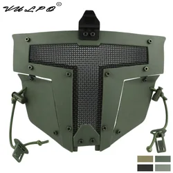 VULPO Tactical Steel Wire Mesh Mask Sparta Face Mask FAST Helmet Mask For Airsoft Field Game