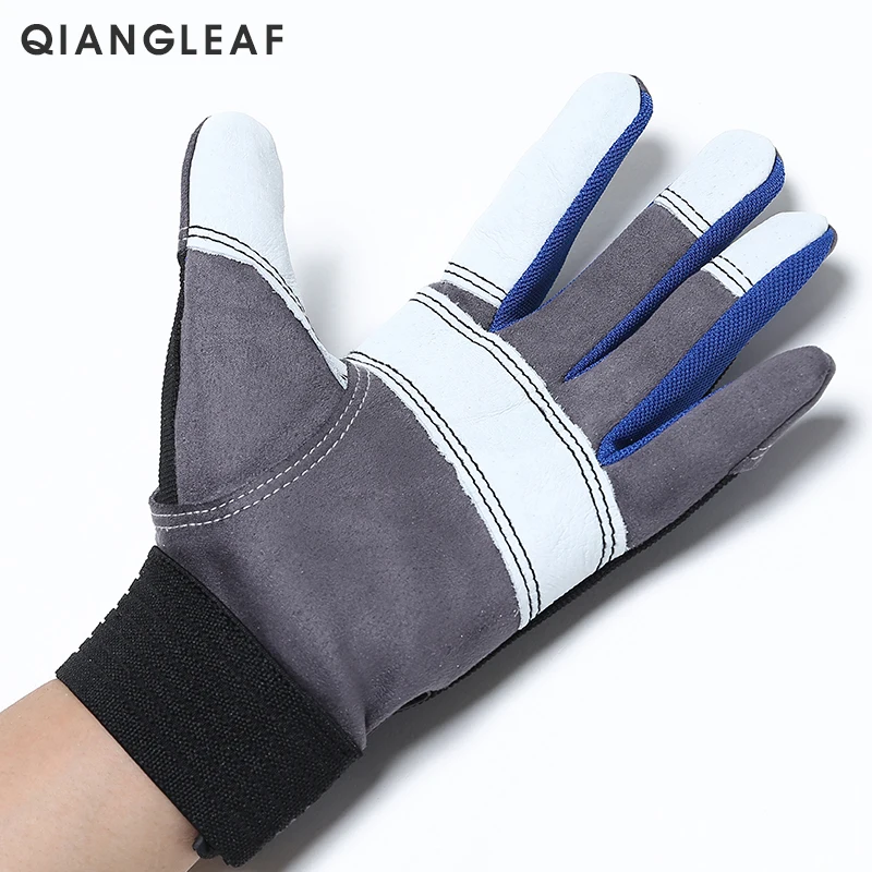 QIANGLEAF Brand Work Gloves Black White Stitching Safety Protection Wear Glove Hiking Bicycle Bike Cycling Winter Gloves 2710