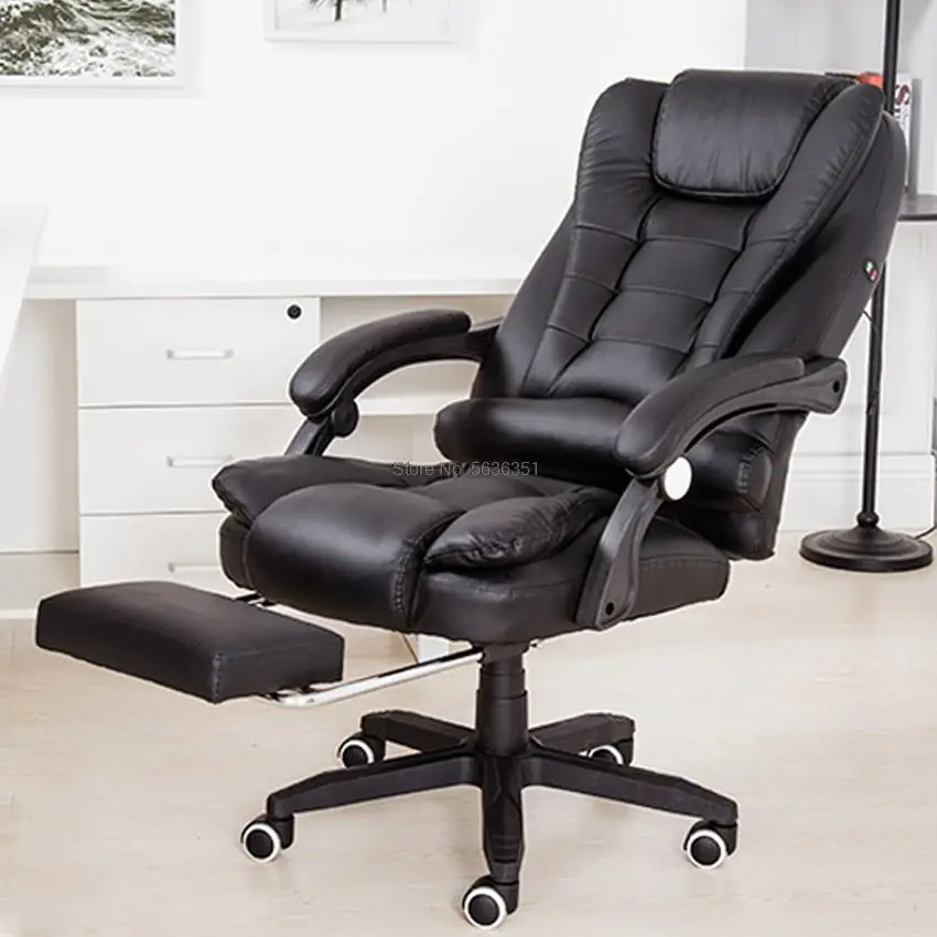 Sedia da ufficio sedia ergonomica per Computer sedia da gioco Internet Cafe sedile sedia da massaggio a sette punti reclinabile per uso domestico con poggiapiedi