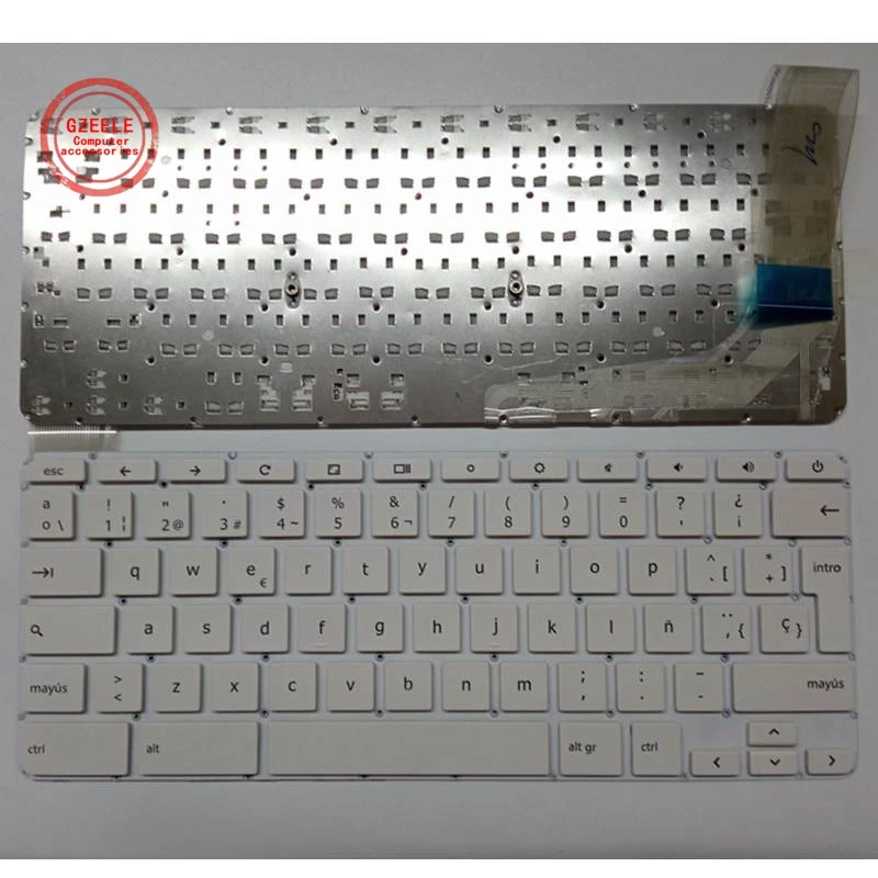 

Spain SP Laptop Keyboard for HP Chromebook 14-Q 14-Q000 14-Q010DX 14-Q010NR 14-Q020NR 14-Q029WM 14-Q030NR White