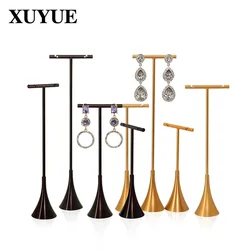 Earring rack wrought iron jewelry metal T-shaped display rack factory direct sales creative photo home counter jewelry rack
