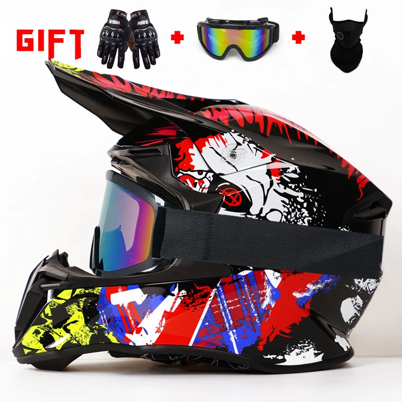 2021 New Off-road Motorcycle Helmet Ece-R22/05 DOT Motocross Professional Motorbike Racing Dirt Bike Full Face Moto Helm Casco