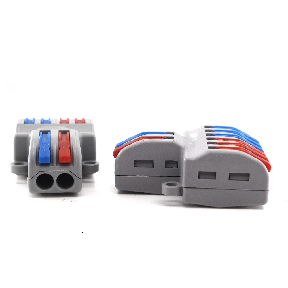 New Type SPL-42 62 Wire Connector 2 In 4/6 Out Wire Splitter Quick Conectors Universal Compact Wiring Conductor LED Conector