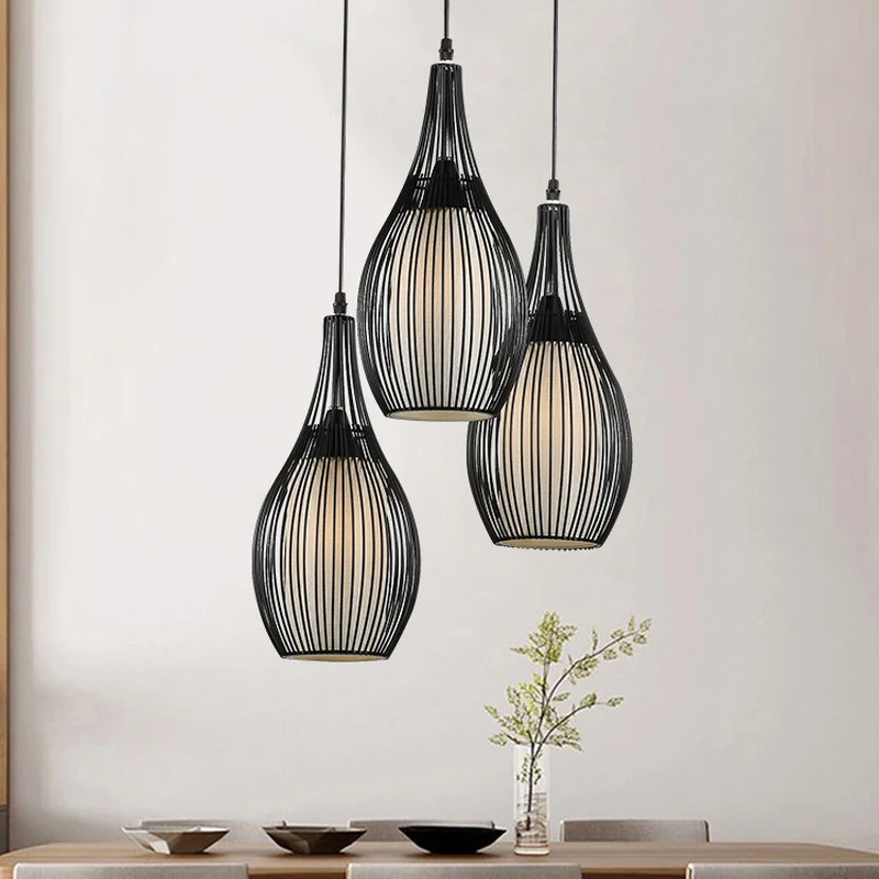 

Nordic Modern Country Warm Personality Creative Bar Counter Fashionable Fabric Living Room Dining Room Pendant Lights