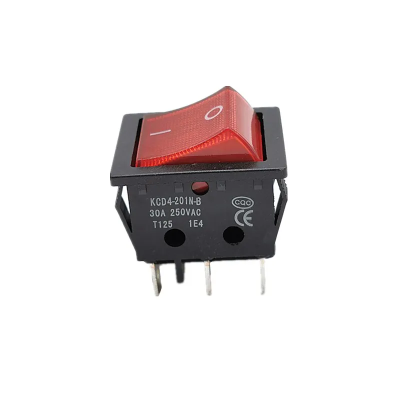 KCD4-201N-B Electric Welding Machine Power Switch With Red Light 30A 250VAC Electric Oven Heater Switch 4/6Pins 2 Position - view 5