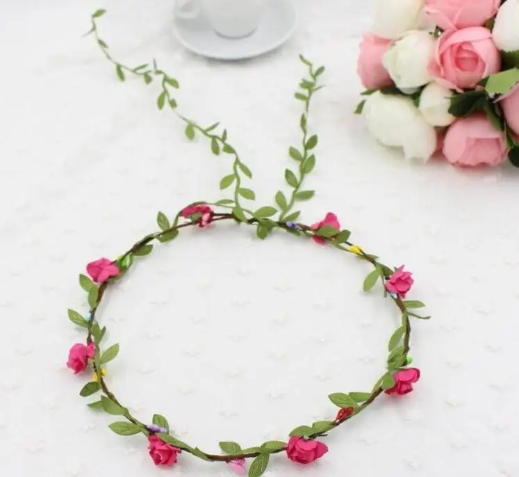 Bohemian Hair Crowns Flower Headbands Women Artificial Floral Hairbands for Girls Hair Accessories Beach Wedding Garlands