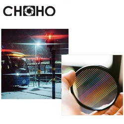 Rainbow BLUE Orange Red Streak Filter Flare 77mm 82mm DSLR Photography Camera Special Radiant Filter Light Shine Night Use