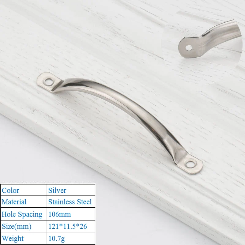 2 Pcs Big Home Goods Modern Minimalist Door Handle Stainless Steel Decorative Furniture Cabinet Bathroom Drawer Flush Handles