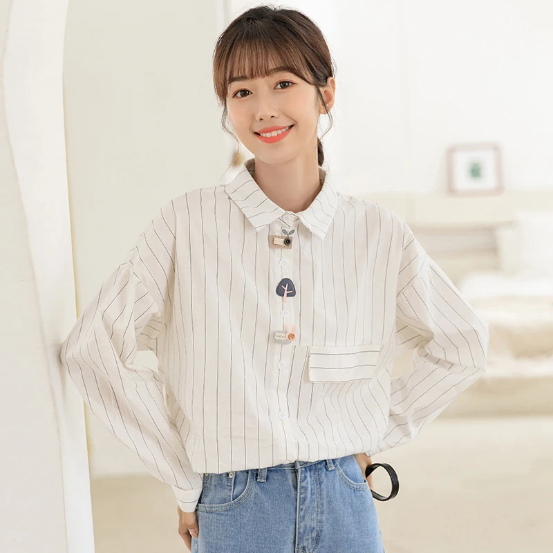 Cheap wholesale 2021 spring summer autumn new fashion casual ladies work women Blouse woman overshirt female OL Py1379