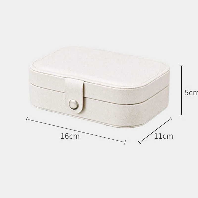 Travel Jewelry Box for Women Small Size Doubel Layer Jewelry Organizer Storage Case for Necklace Earring Rings Bracelets
