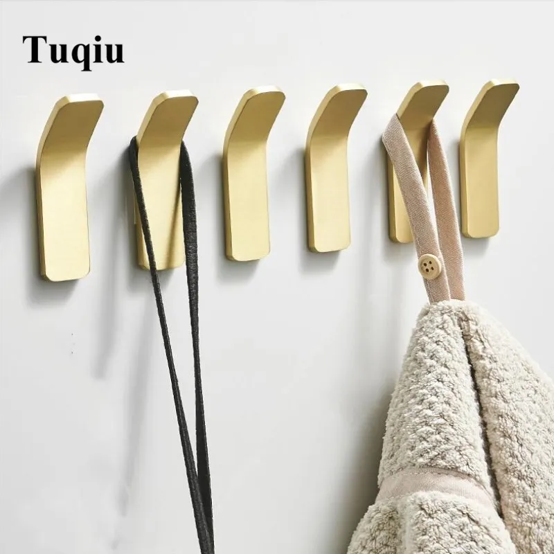 

Вешалка для одежды Vidric Brush, золотая, твердая, латунь, простой стиль, крючок для одежды, настенный крючок для халата, вешалка для ванной комнаты, аксессуары, вешалка