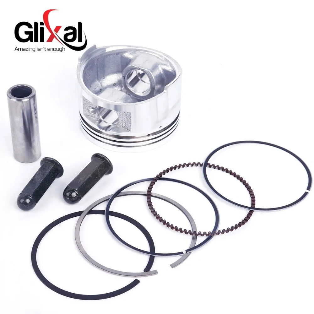 Glixal GY6 150cc 57.4mm Scooter Engine Rebuild Kit Cylinder Kit Cylinder Head assy for 4-stroke 157QMJ Moped Go-Kart ATV