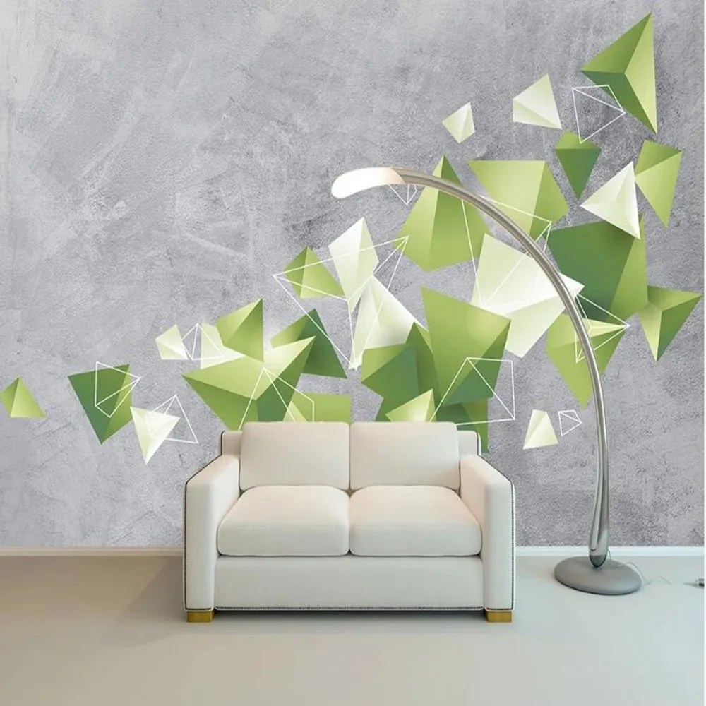 milofi custom 3D geometric graphics large TV background wallpaper mural