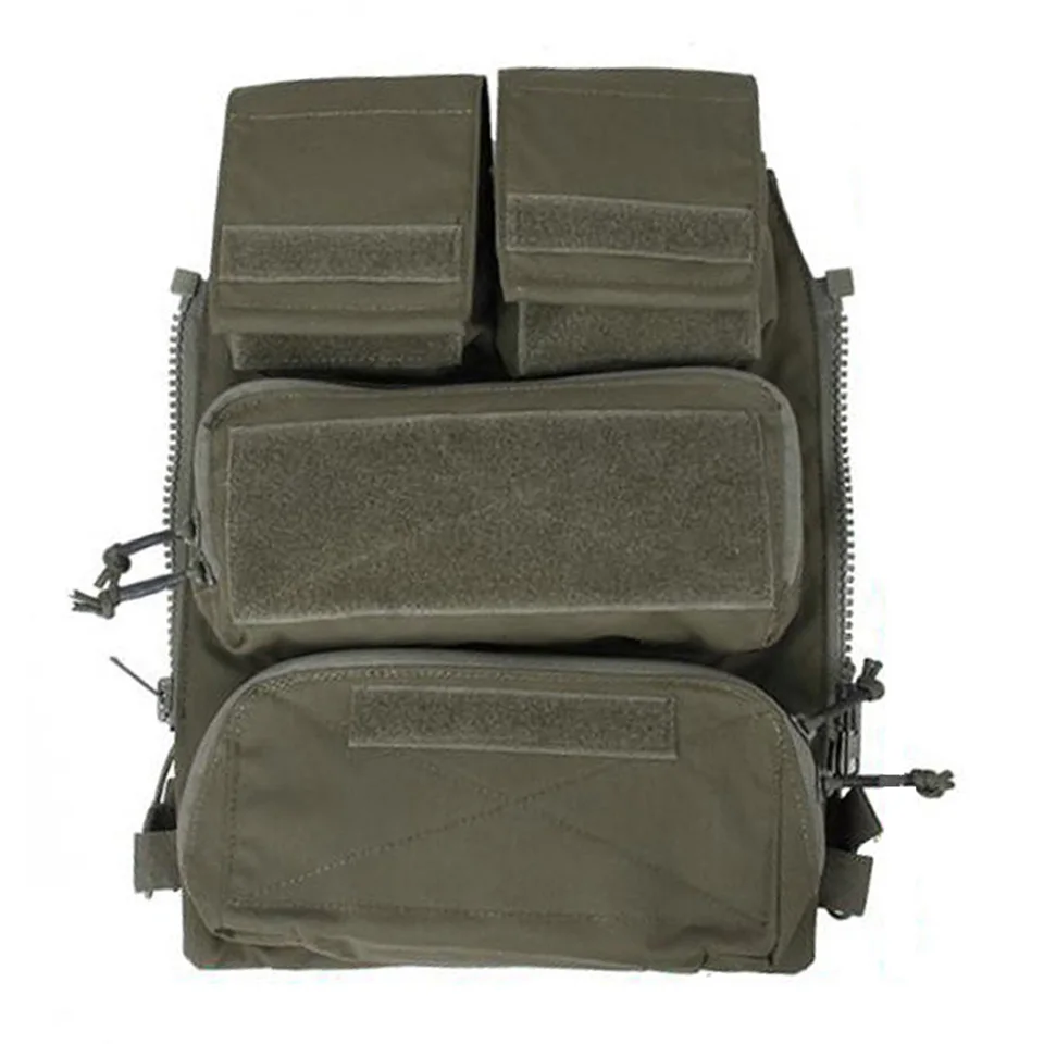 TMC Vest Zipper Pouch Backboard Zipper Bag Ranger green Non Reflective Cordura Fabric Material TMC3107