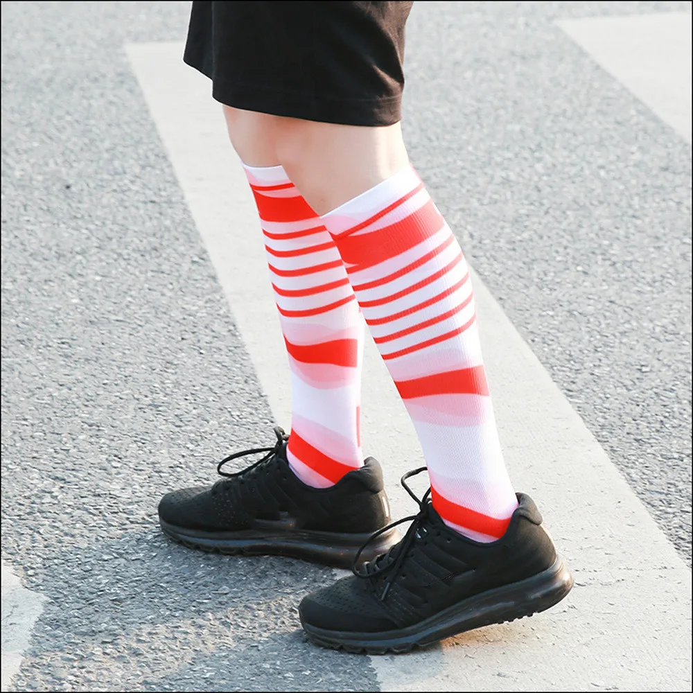 Brothock Printing Compression Socks Pressure Stockings Running Fast-drying Sports Cylinder Hiking Professional Non-slip Socks