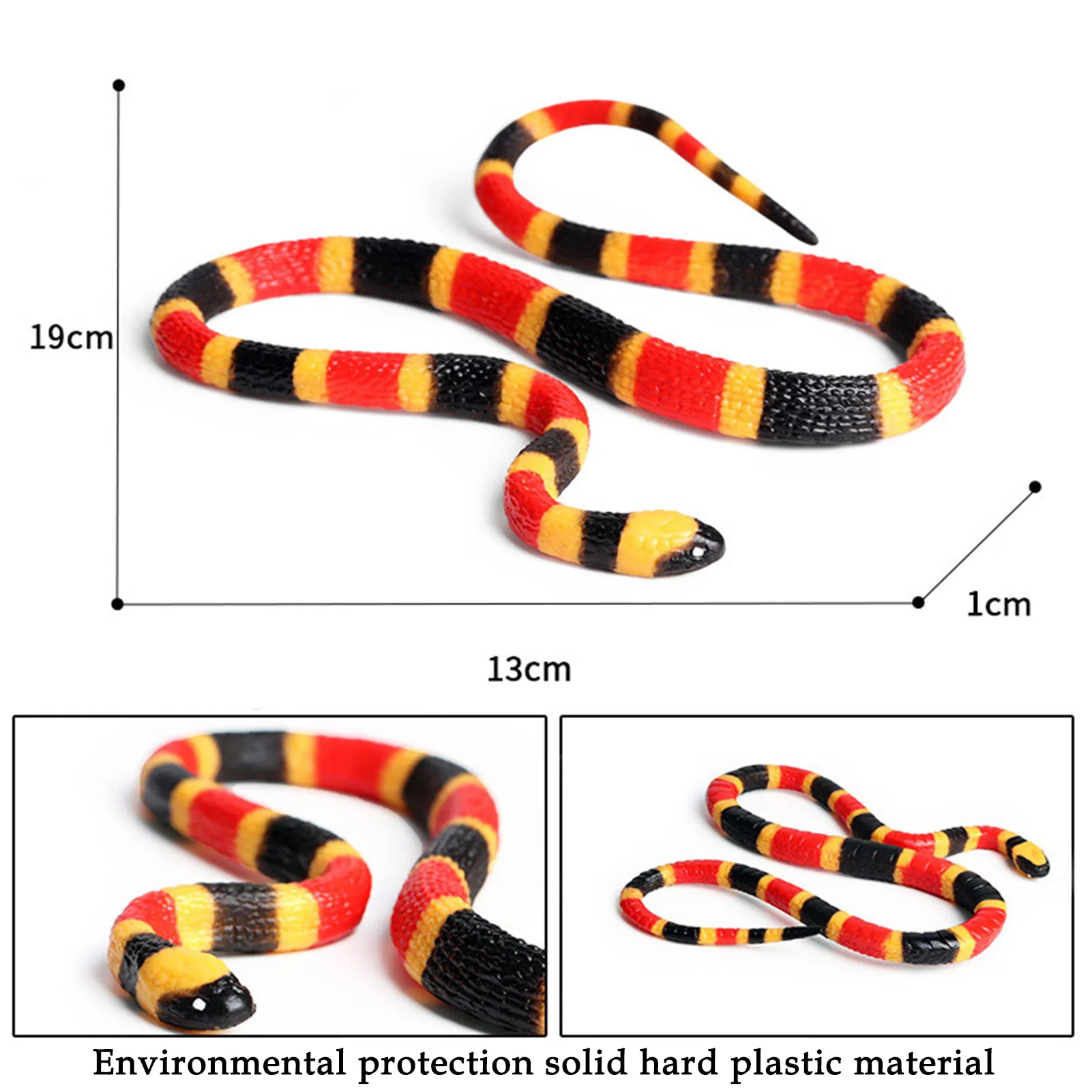 1PC giocattolo di gomma morbida serpente Safari puntelli da giardino simulazione serpente serpente falso piccolo serpente scherzo scherzo regalo novità giocare giocattolo spaventoso