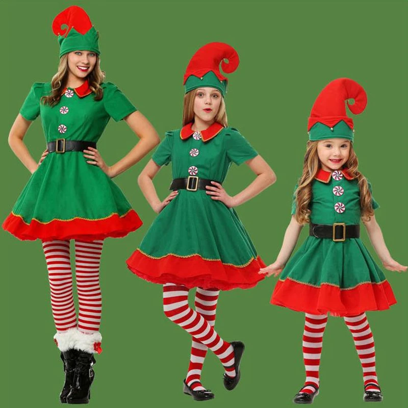 Conjunto de ropa de Navidad para niños y niñas, traje de fiesta con sombrero y calcetines, 2019