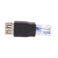 1pcs New TCAM USB Type A Female To RJ45 Male Ethernet LAN Network Router Socket Plug Adapter