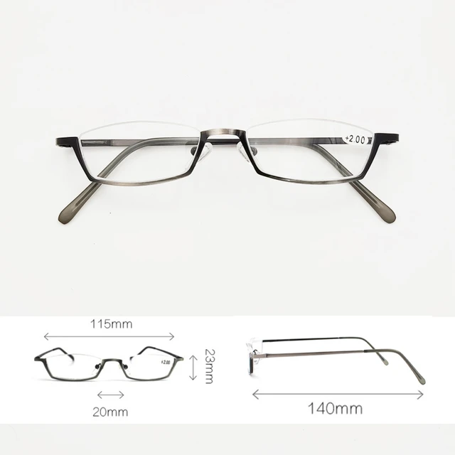 Half frame square fashion glasses