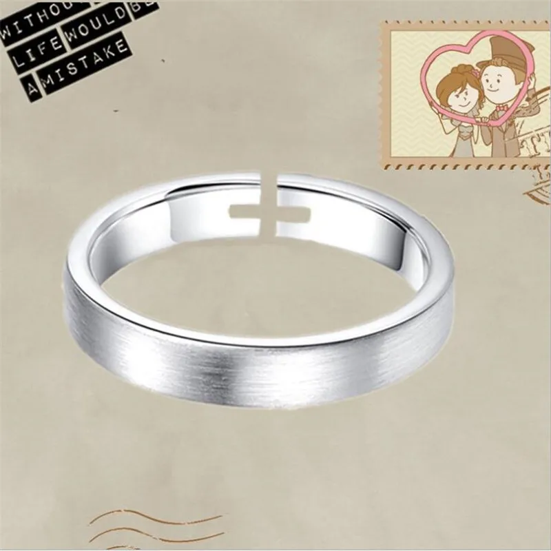 جديد بسيط ومبتكر هندسية أنثى 925 فضة مجوهرات مزاجه نحى الجوف الصليب افتتاح خواتم TYB513