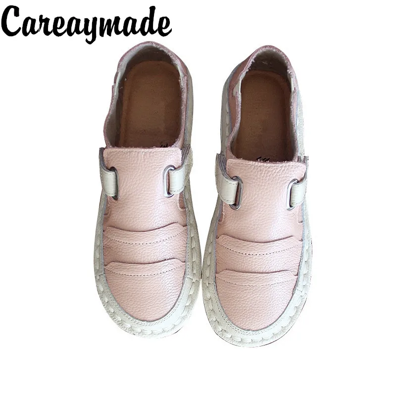 Careaymade-Genuine leather single shoes Spring new low-upper shoes soft soles,Mori series of literary&artistic retro shoes