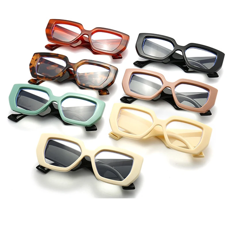 Vintage Square Big Frame Glasses Frame Fashion Wood Frame Glasses Female Transparent Optical Green Eyeglasses