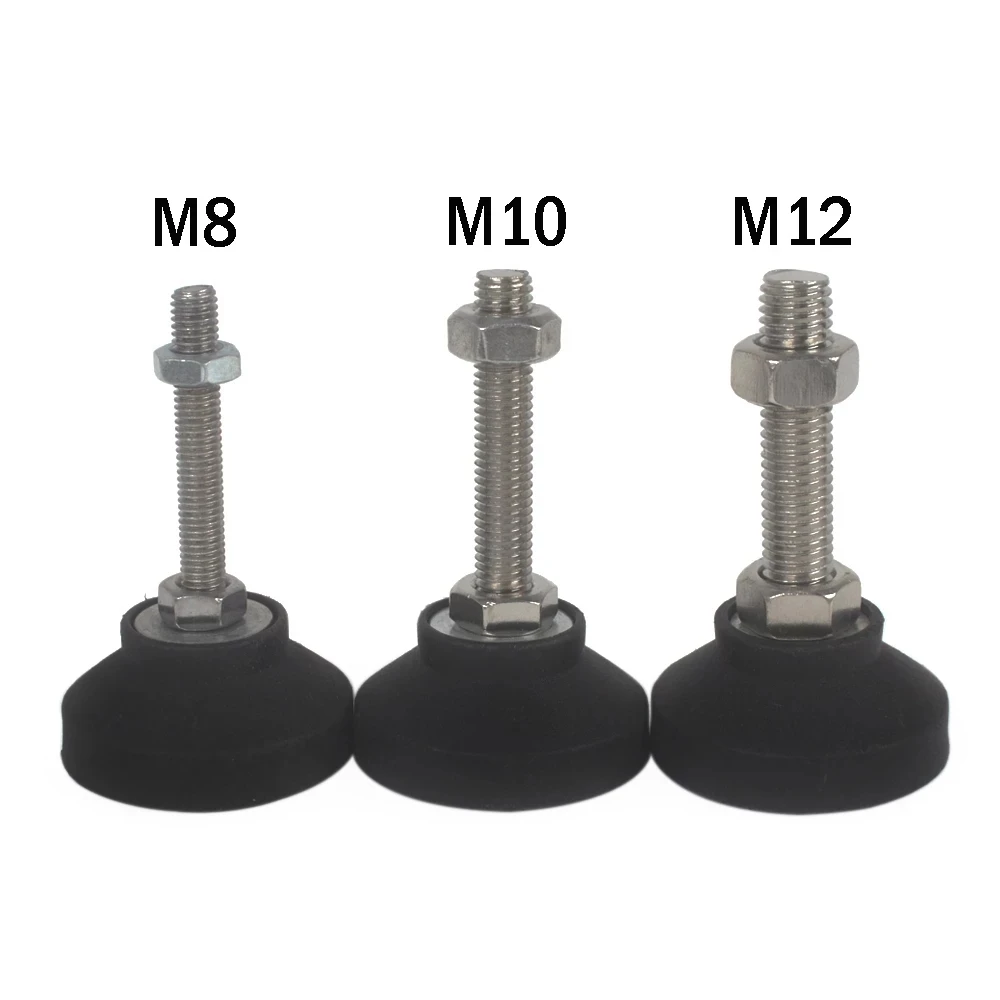 4/6pcs Adjustable Lathe Leg Thread Type Adjustable Levelling Feet Swivel Base Articulating Leveling legs Furniture Glide Pad