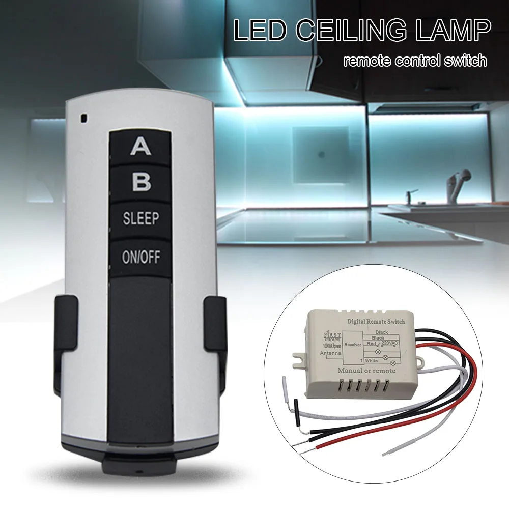 جهاز استقبال للتحكم عن بعد 1/2/3 طرق لاسلكية تشغيل/إيقاف LED استقبال السقف التيار المتناوب 200 فولت-240 فولت قناة واحدة ضوء مفتاح بالتحكم عن بعد للمنزل