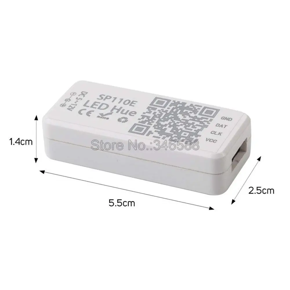 SP110E Addressable LED Bluetooth Dimmer Controller DC 5-12V 1024 Pixels for SK6812 WS2812 Programmable RGB LED Magic Color Strip