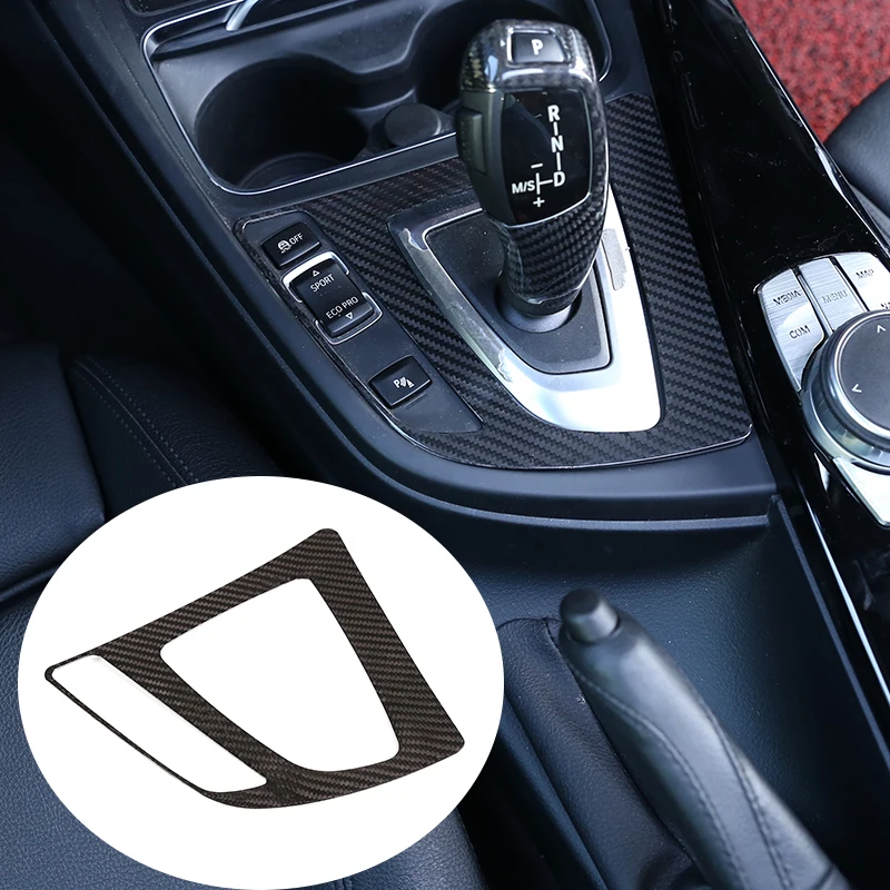 

For BMW F30 2013-2019 3 4 Series GT Real Carbon Fiber Left Hand Drive Console Gear Shift Frame Trim car Accessories