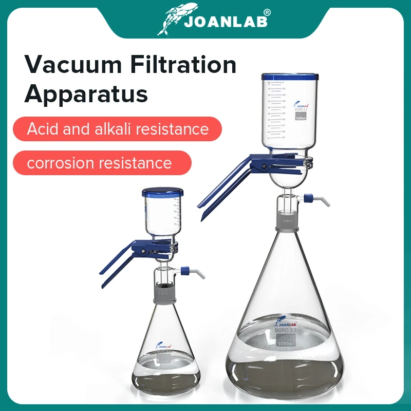 JOANLAB Official Store 1000ml Vacuum Filter Apparatus Laboratory Equipment Glass Filter Sand Core Liquid Solvent Membrane Filter