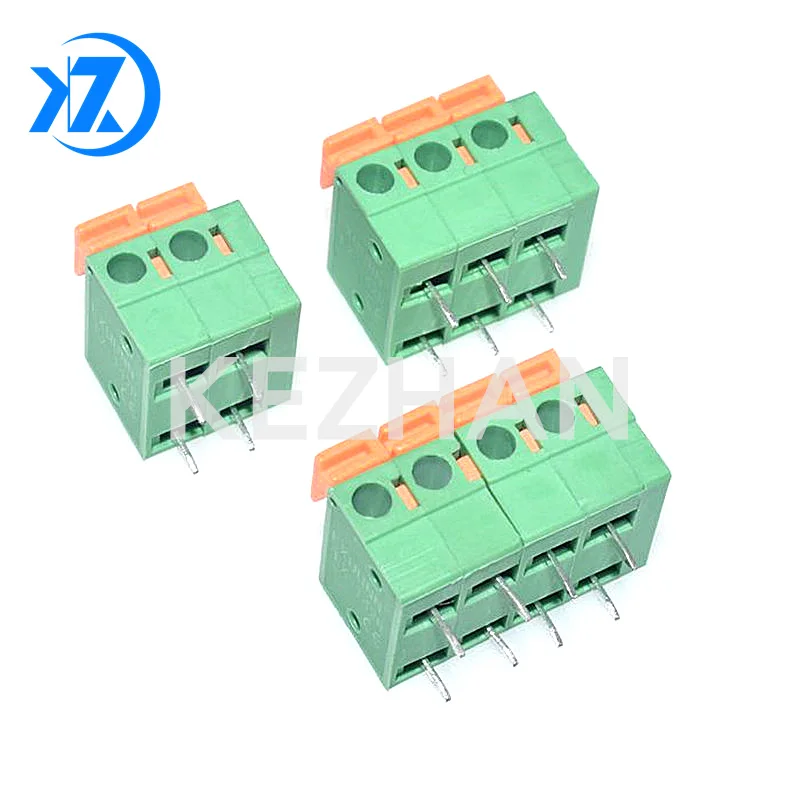 10pcs KF142R 5.08mm PCB Spring Terminal Block KF142R-5.08 2P 3P 4P 5P 6P 7p 8p 9p 10p Terminals Connector PCB Mounted Screw