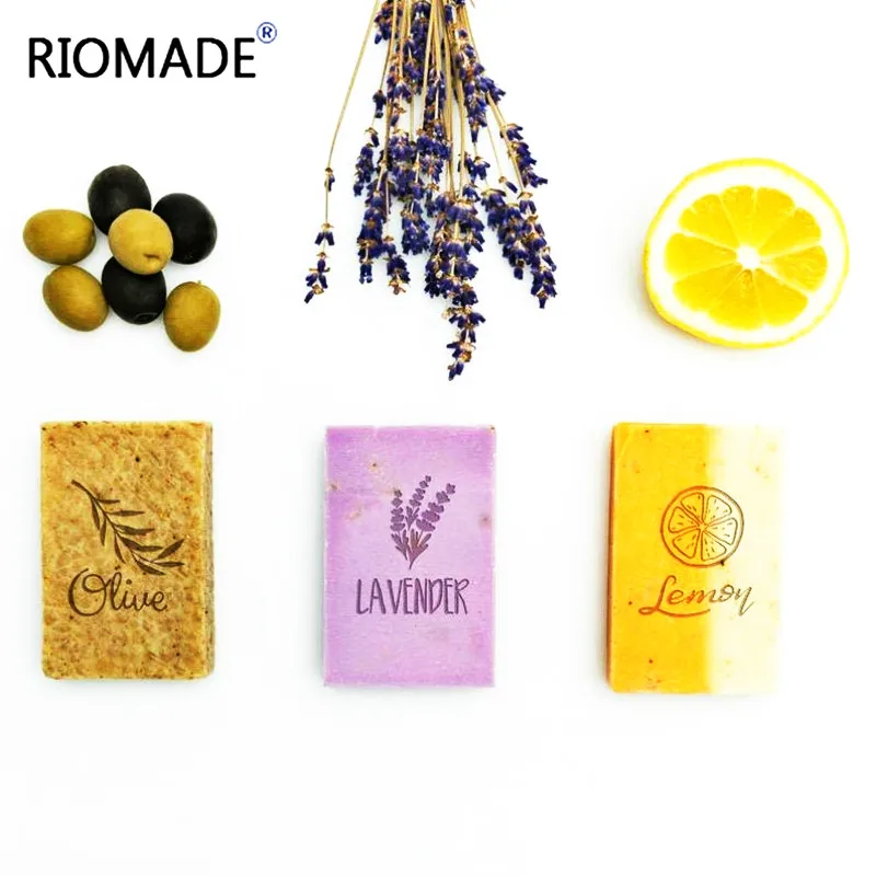 Olive Lemon Lavender Soap Stamp Transparent Natural Custom Stamps For Making Soap Acrylic Chapter With Handle Seal Customize