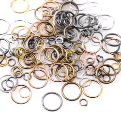 200 unids/paquete de accesorios de joyería, anillos abiertos de un solo bucle, Color dorado y plateado para hacer pulseras y collares de Metal DIY