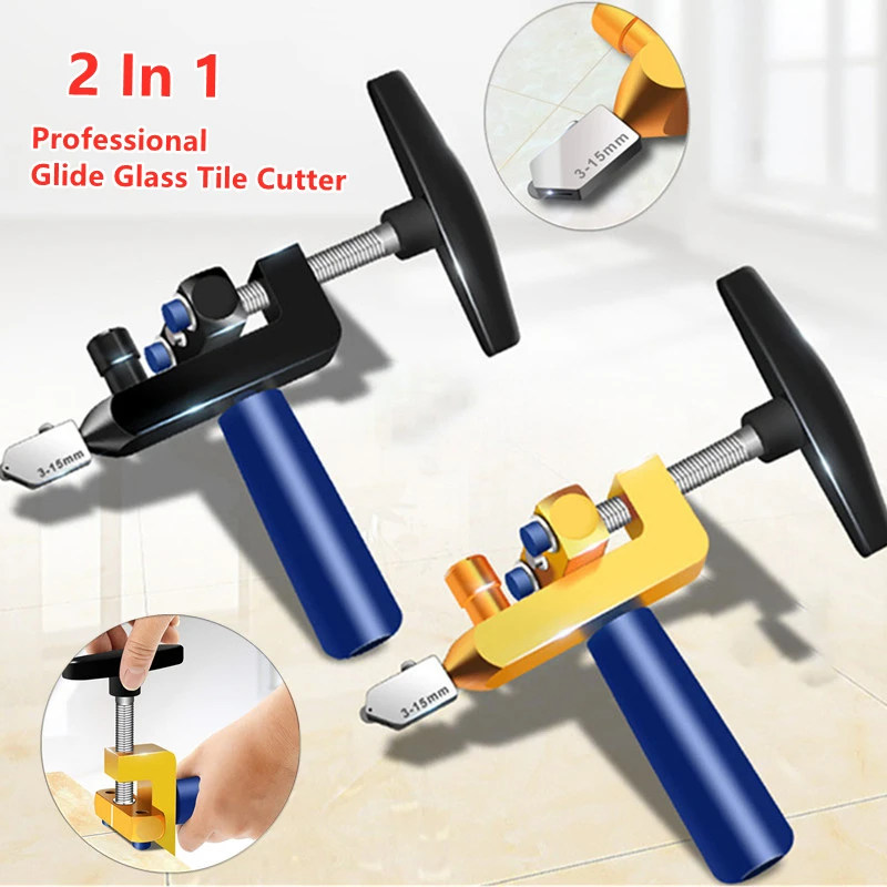 

8 Pcs/lot 2 In 1 Professional Easy Glide Glass Tile Cutter Ceramic Tile Glass Cutting Multifunctional Tool Tile Cutter 2 Colors